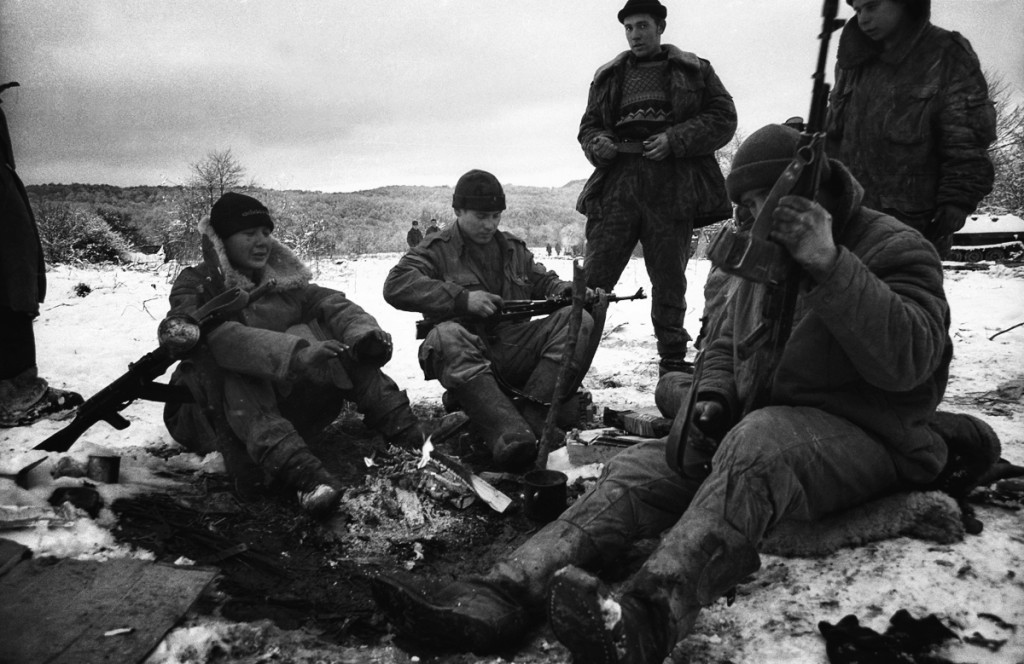 Российские солдаты в горах, март 1995